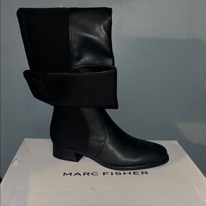 Marc Fisher Women's Sleek Black Heeled Boots